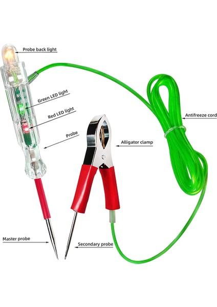 Otomotiv Devre Test Cihazı Test Uçları Test Işığı 3-24V Voltaj Test Cihazı (Yurt Dışından)