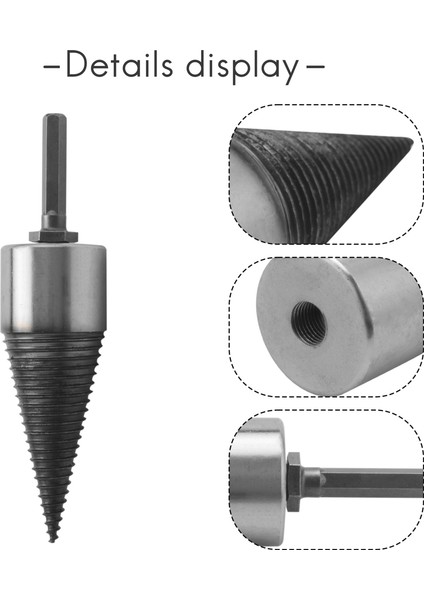 42MM Altıgen Şaftlı Vida Bölme Konik Büküm Yakacak Odun Matkap Ucu (Yurt Dışından) indirimleri