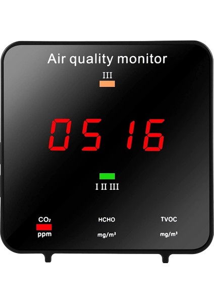 Hava Izleme, Iç Mekan Hava Kalitesi Sensörü Formaldehit Test Cihazı Karbon Dioksit Tvoc Karbon Için Taşınabilir Dedektör (Yurt Dışından)