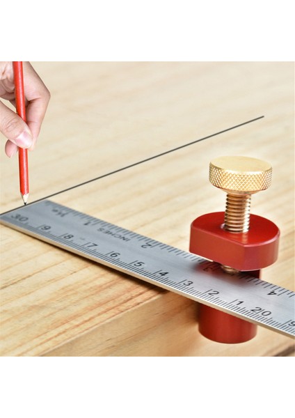 Kart Tenon Açı Cetveli Yardımcı Kelepçe Dik Açı Cetveli Merdiven Ölçer Ağaç Işleme Masası Sınır Bloğu Masa Durdurucu A (Yurt Dışından)