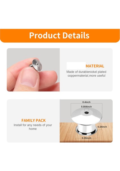 100 Adet Kilit Pimi Arka Kilit Pimi Tutucu Tokası, Broş Emaye Için (Yurt Dışından)