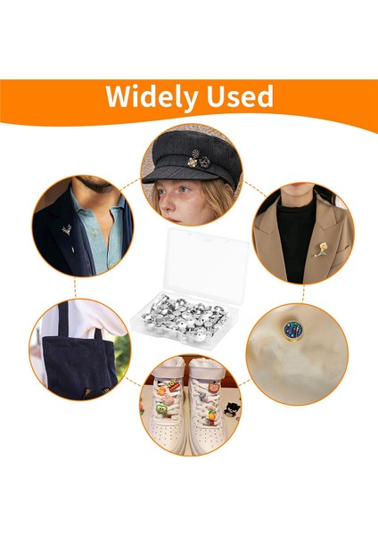 100 Adet Kilit Pimi Arka Kilit Pimi Tutucu Tokası, Broş Emaye Için (Yurt Dışından) fırsatları