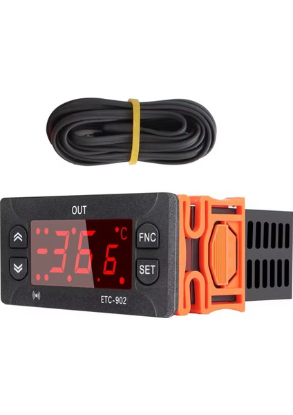 ETC-902 220V Ac Dijital Sıcaklık Kontrol Cihazı Termostat Termoregülatör Yüksek Hassasiyetli Sensörlü Kuluçka Makinesi (Yurt Dışından)
