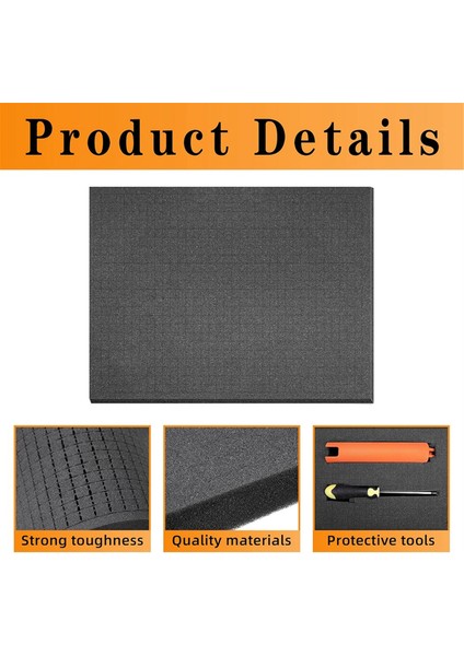 2 Adet 50X30X2CM Pick Apart Köpük Ek Parçası Kesme Köpük Astar Paketleme (Yurt Dışından)