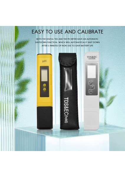 Ph Ölçer ve Tds Ölçer, Dijital Su Kalitesi Test Cihazı, 0-9990 Ppm (Yurt Dışından)