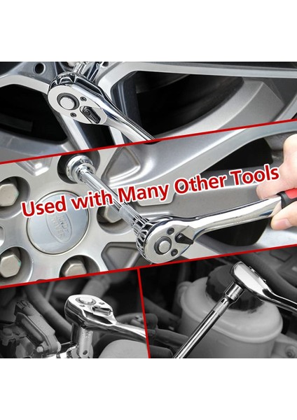 3 Parçalı Cırcır Takımı, 1/4 Inç, 3/8 Inç, 1/2 Inç Tahrikli Cırcır Anahtarı (Yurt Dışından)