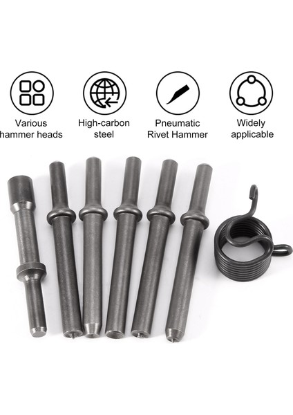 7 Adet Büyük Ağır Hizmet Tipi Düzeltme Pnömatik Hava Perçin Çekiç Alet Takımı (Yurt Dışından) fırsatları