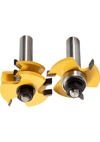 Dil ve Oluk Seti, 1/2 Inç Saplı T Şekilli Ağaç Işleme Aleti (2 Adet) (Yurt Dışından)