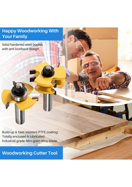 Dil ve Oluk Seti, 1/2 Inç Saplı T Şekilli Ağaç Işleme Aleti (2 Adet) (Yurt Dışından) fırsatları