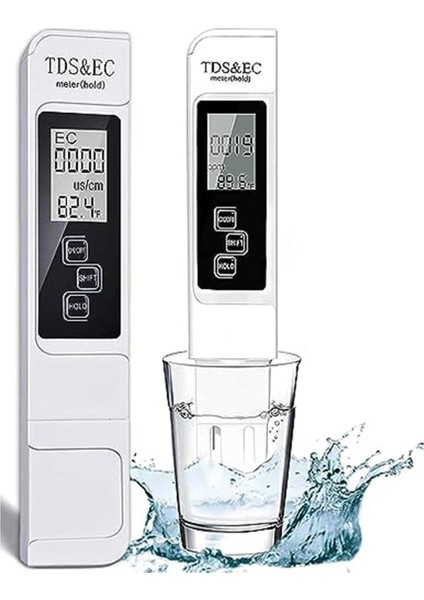 3'ü 1 Arada Tds Metre Dijital Su Test Cihazı, 0-999PPM, Içme Suyu Için (Yurt Dışından)