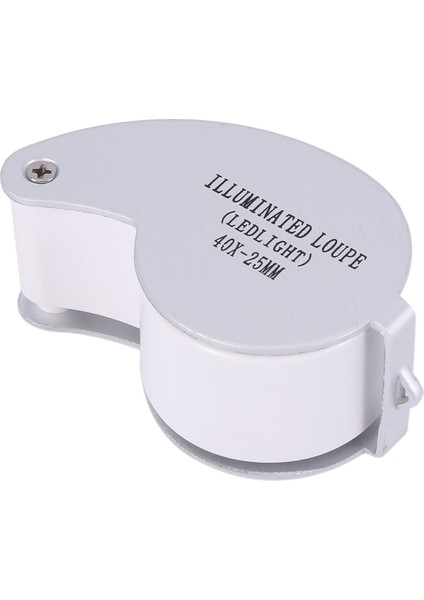 40 x 25MM Cam Mercekli Mücevher Büyüteci Led-Gümüş (Yurt Dışından)