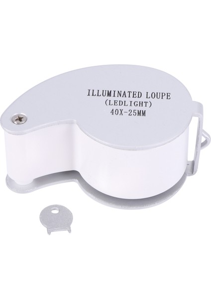 40 x 25MM Cam Mercekli Mücevher Büyüteci Led-Gümüş (Yurt Dışından)
