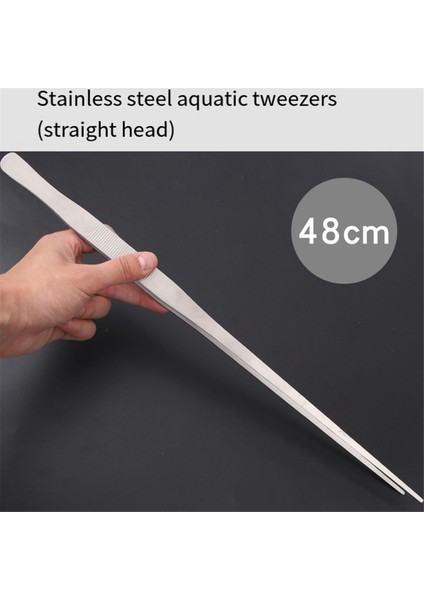 48CM Paslanmaz Çelik Cımbız Balık Tankı Su Bitkileri Akvaryum Aracı (Yurt Dışından)