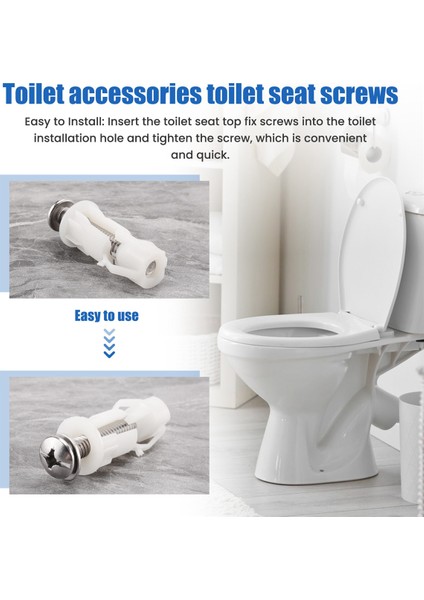 Klozet Oturağı Vidaları ve Klozet Kapağı Vidaları Paslanmaz Çelik Üst Sabitleme (Yurt Dışından) indirimleri