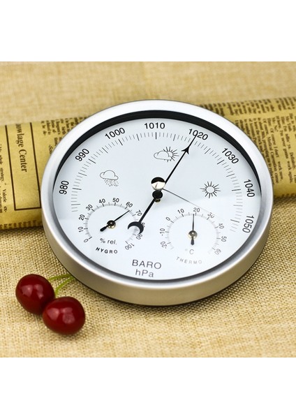 Dijital Kapalı Higrometre Taşınabilir 3'ü 1 Arada Duvara Asılan Hava Termometresi Ometre Higrometre Ev Dekoru 132MM Farklı Ortamlar Için Kullanım (Beyaz, Tek Boyut) (Yurt Dışından)