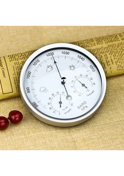 Dijital Kapalı Higrometre Taşınabilir 3'ü 1 Arada Duvara Asılan Hava Termometresi Ometre Higrometre Ev Dekoru 132MM Farklı Ortamlar Için Kullanım (Beyaz, Tek Boyut) (Yurt Dışından)