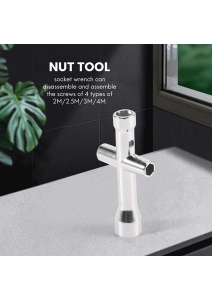 7 Adet 6 Noktalı Mini Çapraz Anahtar Çapraz Soket M2/m2.5/m3/m4 Somun Aleti (Yurt Dışından)