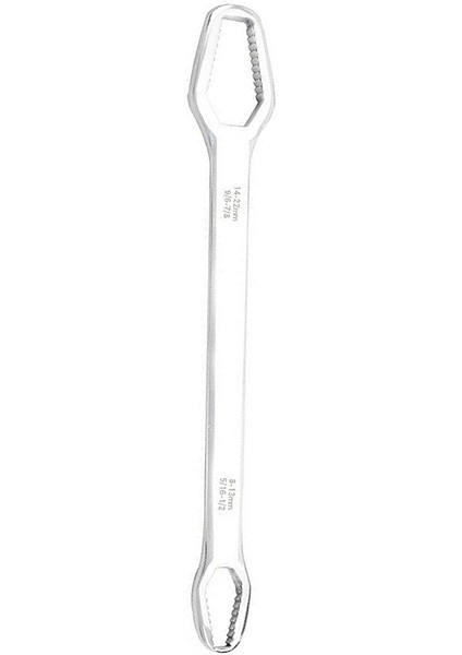 Çift Uçlu Anahtar Üniversal Anahtar 8-22MM Anahtar Seti (Gri) (Yurt Dışından)