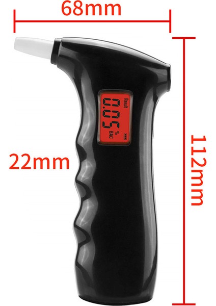 Breathalyzer, Taşınabilir Dijital Nefes Alkol Test Cihazı, 5 Ağızlık ile Kişisel Ev / Parti Kullanımı Için LCD Dijital Ekran (Yurt Dışından)