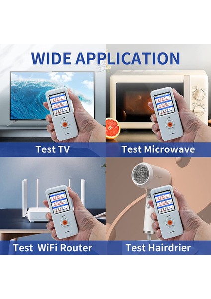 Emf Ölçer, Ef Rf Mf Için 3ın1 Şarj Edilebilir Elektromanyetik Alan Dedektörü, Lcd'li El Dijital Emf Dedektörü (Yurt Dışından)