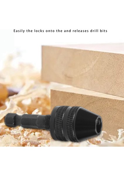0.3-3.6mm Anahtarsız Matkap Ucu Tornavida Adaptörü Şaft Matkabı Siyah (Yurt Dışından)
