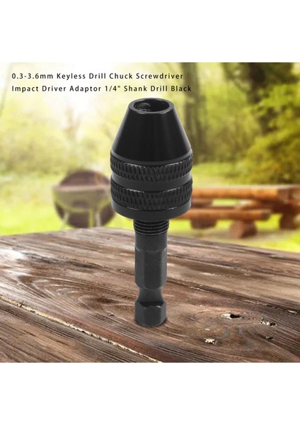 0.3-3.6mm Anahtarsız Matkap Ucu Tornavida Adaptörü Şaft Matkabı Siyah (Yurt Dışından)