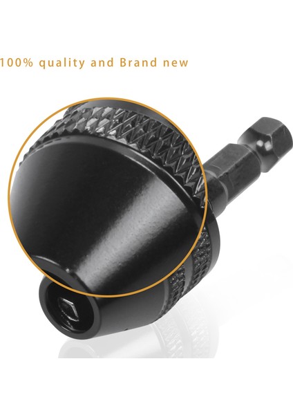 0.3-3.6mm Anahtarsız Matkap Ucu Tornavida Adaptörü Şaft Matkabı Siyah (Yurt Dışından)