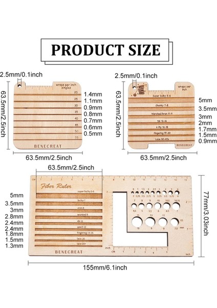 Örgü Iğnesi Ölçer ve Cetvel, Iplik Kontrol Kartı Örgü Aleti (Yurt Dışından) modelleri