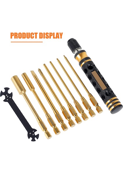 9'u 1 Arada Rc Alet Seti, Rc Araba Hobi Aletleri Için Altıgen Tornavida Seti (Yurt Dışından) modelleri