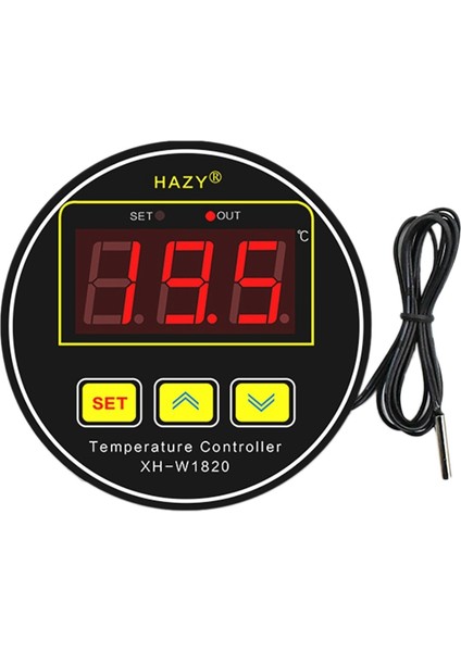 XH-W1820 Yuvarlak Panel Kurulum Dijital Sıcaklık Kontrol Cihazı Yüksek Güçlü Isıtma/soğutma 110-220V (Yurt Dışından)