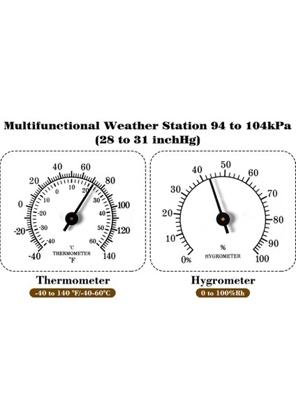 3 In 1 Ometre Termometre Higrometre Atmosfer Basıncı Sıcaklık Ölçer Açık Hava Istasyonu Nem Ölçer (Yurt Dışından)