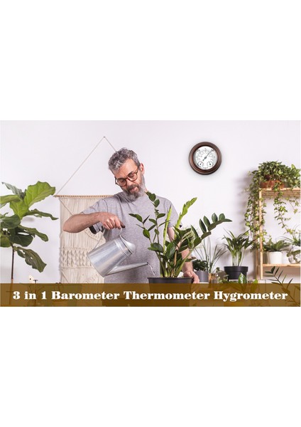 3 In 1 Ometre Termometre Higrometre Atmosfer Basıncı Sıcaklık Ölçer Açık Hava Istasyonu Nem Ölçer (Yurt Dışından)