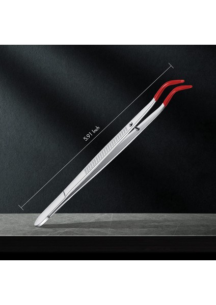 2 Adet Kauçuk Eğik Uçlu Cımbız (Kırmızı) (Yurt Dışından)