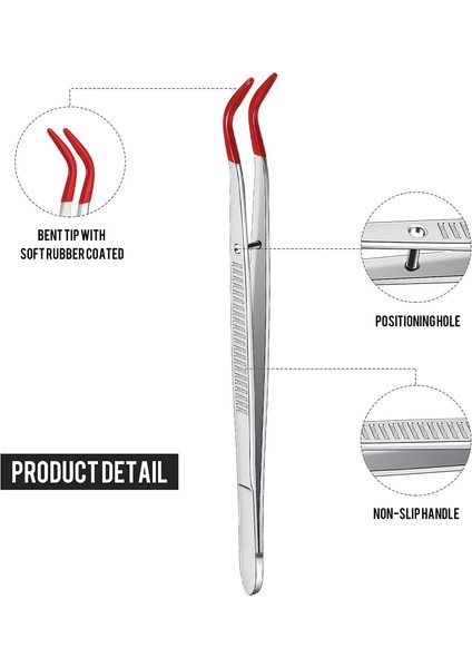 2 Adet Kauçuk Eğik Uçlu Cımbız (Kırmızı) (Yurt Dışından) modelleri
