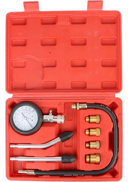 M10 M12 M14 M18 Adaptörlü Benzinli Motor Kompresyon Ölçer 0-300 Psı Basınç Ölçer Otomotiv Silindir Test Cihazı Kiti (Yurt Dışından)