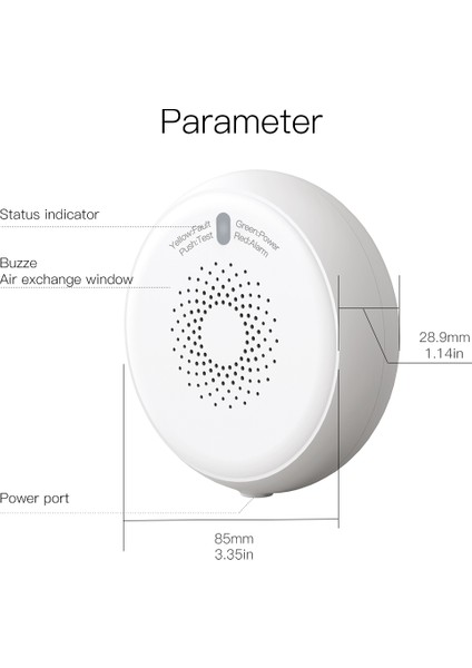 Akıllı Zigbee Gaz Kaçak Dedektörü Yanıcı Sensör Tuya Akıllı Ev Güvenlik Alarm Sistemi Akıllı Yaşam Tuya Uygulaması (Yurt Dışından)