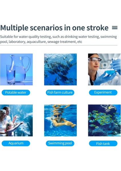 Bluetooth 6'sı 1 Arada Tds Ölçer Dijital Su Test Cihazı Ec Tds Salt Sg Sıcaklık Ph Ölçer Akvaryum Su Test Cihazı (Yurt Dışından)