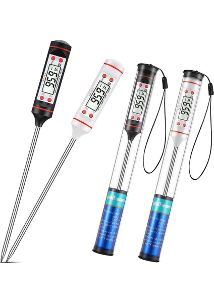 Mutfak Gıda Termometresi Su Geçirmez Dijital Anında Okunan Et Termometresi, Mum, Süt, Kızartma, Kızartma Için Uzun Problu (Yurt Dışından)