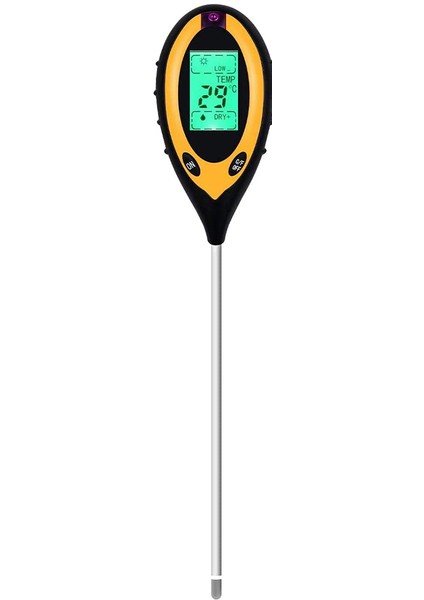 Toprak Ph Ölçer Toprak Test Cihazı, 4'ü 1 Arada Toprak Test Kiti, Ph Nem Sıcaklığı Hafif Su Test Cihazı ve Monitör, Test Kitleri (Yurt Dışından)