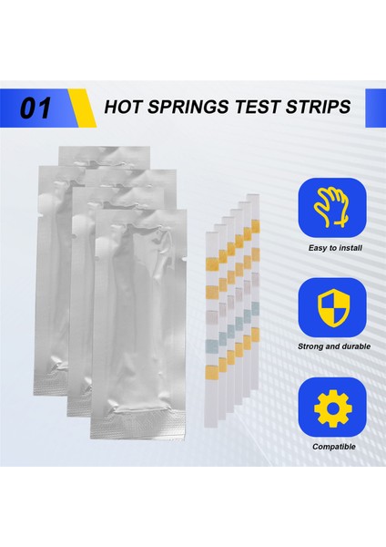 6'sı 1 Arada Yüzme Havuzu Ph Test Kağıdı Kalan Klor Test Şeridi (Yurt Dışından)
