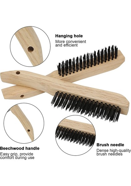 Kaynak Cürufunu Temizlemek Için 4 Adet Tel Fırça, 10 Inç Saplı Fırça (Yurt Dışından) fiyatları