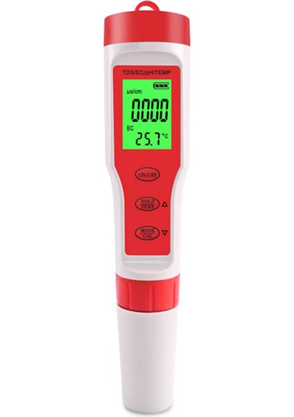 4'ü 1 Arada Dijital Su Kalitesi Dedektörü Ph/tds/ec/temp Çok Fonksiyonlu Test Kalemi (Yurt Dışından)