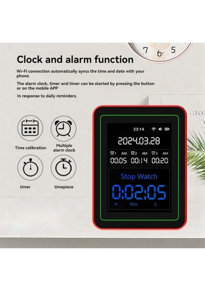 Tuya Wifi 15'i 1 Arada Hava Kalitesi Dedektörü Ev Tipi Taşınabilir Pm0.3 Pm1.0 Pm2.5 PM10 Co Co2 Test Cihazı Alarm Fonksiyonlu (Yurt Dışından)