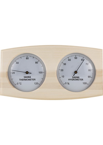Ahşap Sauna Termometresi ve Higrometresi, Duvara Monte Spa Aksesuarı, Mekanik, Pil Gerektirmez - Aile Oteli Sa Için (Yurt Dışından)
