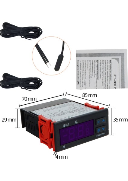 STC-9200 Dijital Sıcaklık Kontrol Cihazı Termoregülatör Soğutma Defrost Fan Alarm Fonksiyonu Ac 220V (Yurt Dışından) fiyatları