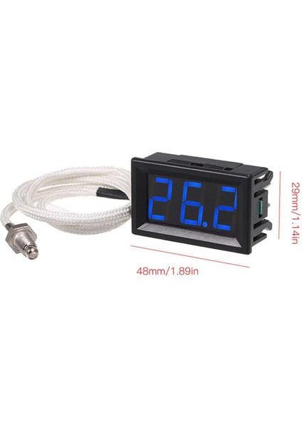 Endüstriyel Yüksek Sıcaklık K-Tipi M6 Termokupl Termometre DC12V -30-800℃ Dijital Sıcaklık Ölçer Test Cihazı Mavi (Yurt Dışından)