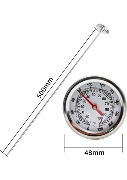 Uzun Saplı Kompost Toprak Termometresi - Hızlı Tepkili Paslanmaz Çelik 20 Inç - Ölçüm Probu - Fahrenheit ve Santigrat (Yurt Dışından)