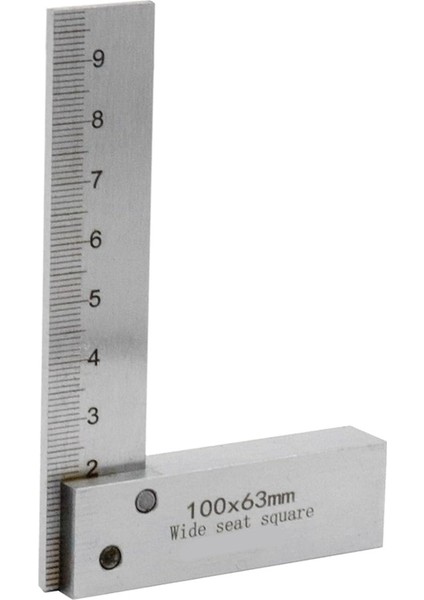 Makinist Kare Aleti 90 Derece Sağ Marangoz Ölçüm Aleti Dik Açı Cetvel L Tipi Geniş Tabanlı Kare Cetvel B (Yurt Dışından)