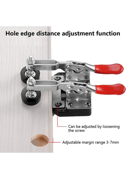 Ayarlanabilir Hızlı Delme Gizli Konumlandırma Menteşe Delik Delme, 2 Tespit Klipsli 35MM Kapı Dolabı Menteşe Jig (Yurt Dışından)