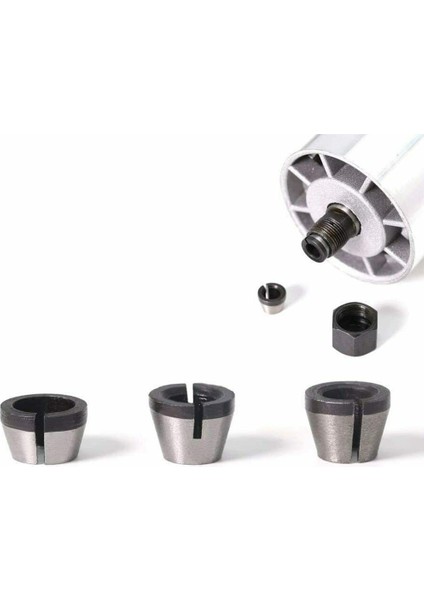 3 Adet Yüksek Hassasiyetli 6mm 6.35MM 8mm Yönlendirici Collet Chuck Adaptörü Gravür Kırpma Makinesi (Yurt Dışından)